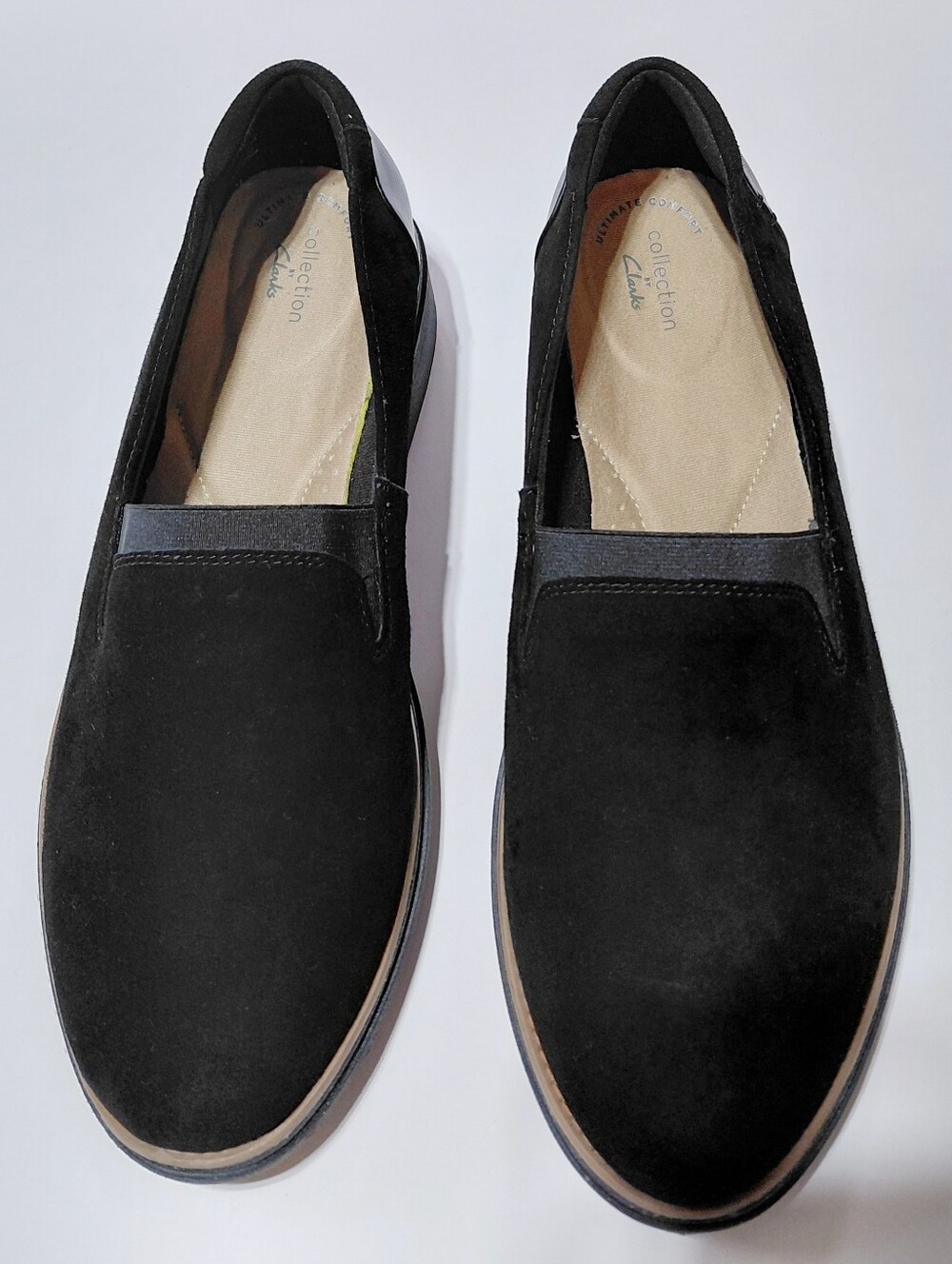 CLARKS Women's Sharon Dolly  Black Slip On Loafer Size 10W
